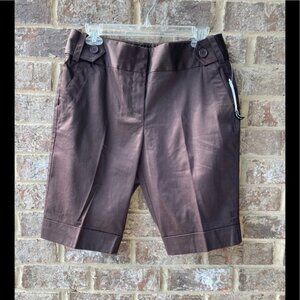 Bamboo Traders Brown Bermuda Shorts size 8 NEW WITH TAGS